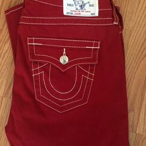 True Religion Red Pants size 32